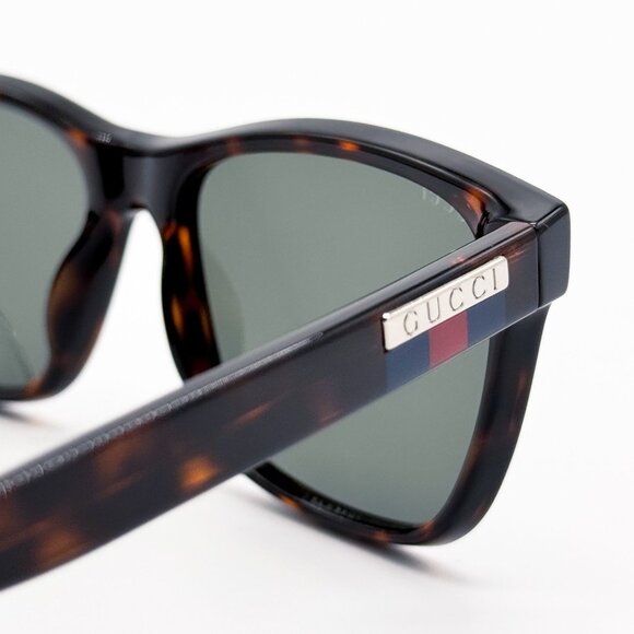 NEW GG0746S 003 UNISEX DARK GREEN HAVANA SUNGLASSES GUCCI - Picture 8 of 11